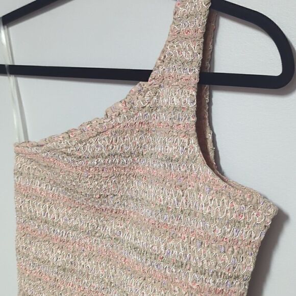 American Eagle Tan One Shoulder Tank - Picture 2 of 6